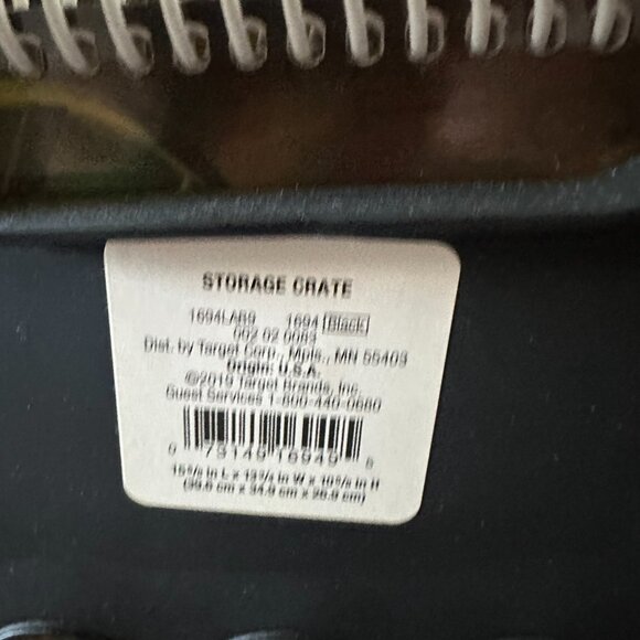 Black Storage File Crate - Milk Crate - Picture 3 of 4